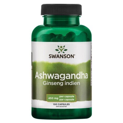 Ashwagandha 450mg 100 Capsule, Swanson